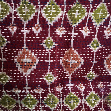 VERKOCHT- jacket kantha oversized recycled silk 11- kelim