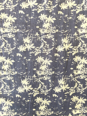 sjaal katoen print 9- lavendel blauw