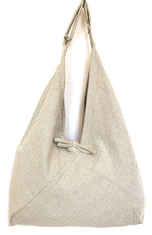  tas / tote bag XL visgraat-  5- licht khaki/grijs