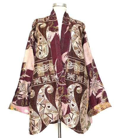 jacket kantha oversized recycled silk 11- big paisley