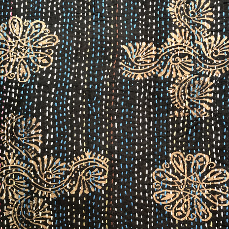 jacket reversible kantha oversized recycled silk 3- black circle-roestrood