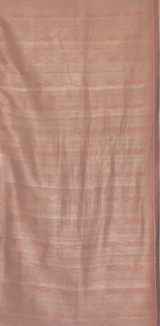 sjaal vintage gerecyclede ikat zijde 5- roest/oud roze