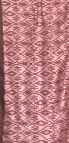 sjaal vintage gerecyclede ikat zijde 6- oud roze/bordeaux