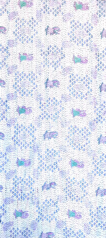 sjaal kantha zijde reversible 4-blauw/paars/goud