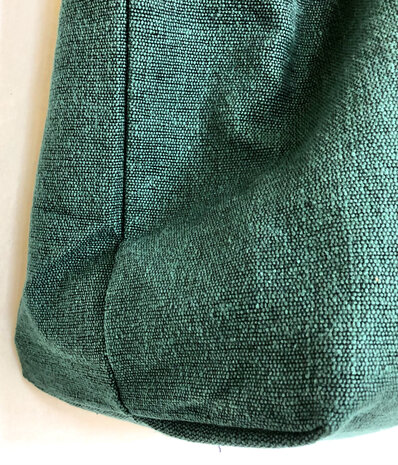 BINNENKORT WEER LEVERBAAR- tas / shopper met etui 2- petrol groen
