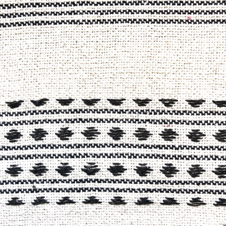 sjaal/omslagdoek etnic  XL katoen grof 1-zwart/off-white