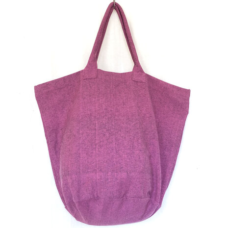 opbergzak/ tas rond XL zware katoen 4-hard roze