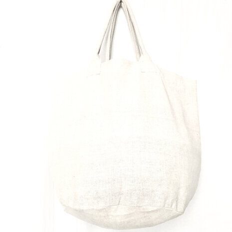 opbergzak/ tas rond XL zware katoen 3 off-white
