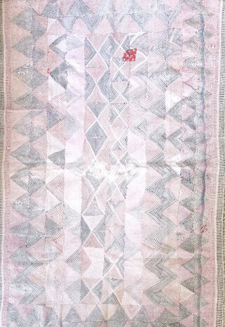  White quilt /pastel kantha vintage- full embroidery 20