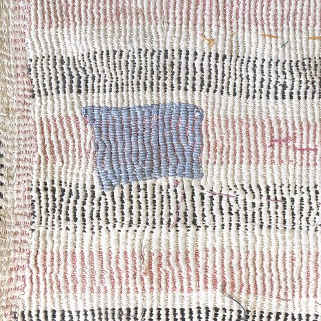  White quilt /pastel kantha vintage- full embroidery 21