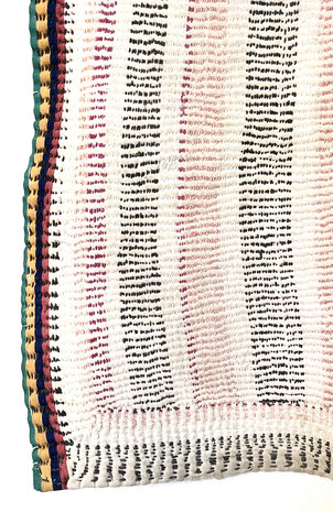  White quilt /pastel kantha vintage- full embroidery 21