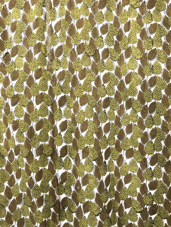 kimono katoen handblockprint 7- legergroen/bruin 