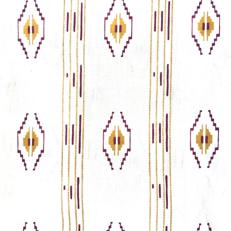  kimono/kamerjas L/XL zeefdruk-print  12- crème/bruin/roestrood