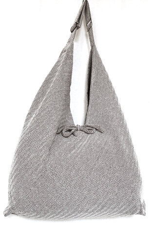  tas / tote bag XL visgraat-  1 donker choco bruin