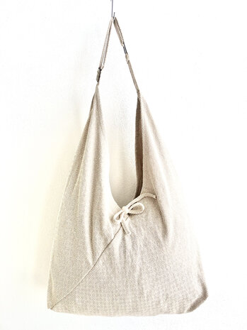  tas / tote bag XL  ruitje-  6- zand