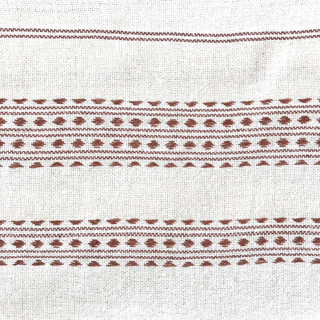  deken-plaid handgeweven katoen 3-donkerrood/bruin