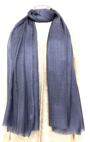 sjaal XL visgraat merino wol 5- lavendelblauw/paars