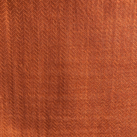 sjaal XL visgraat merino wol 7- kaki oranje/rood