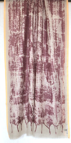 sjaal print merino wol light 2- art print met bies