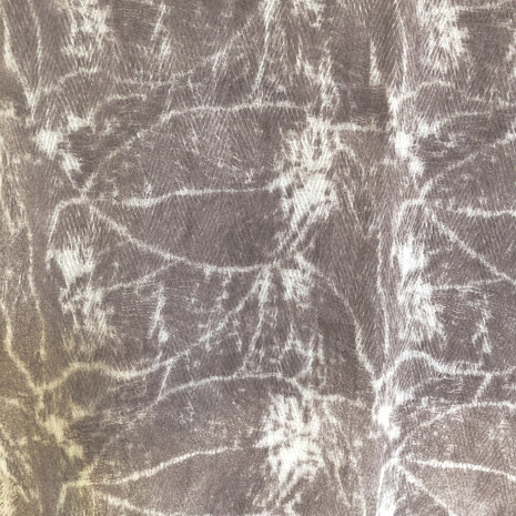 sjaal print merino wol medium 4- bladprint warm taupe