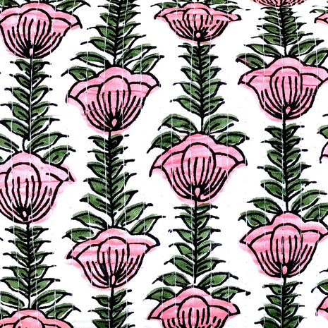 toilettas blockprint soft 6- roze/groen/wit