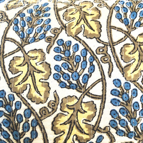 toilettas blockprint soft 7- blauw/geel/khaki