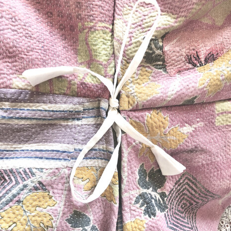 buideltas-shopper XL vintage quilt 6- roze/paars/groen