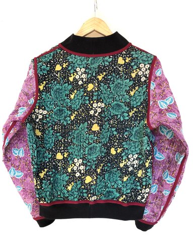 bomberjack vintage kantha 8- paars-maisgeel 