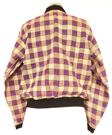bomberjack vintage kantha 8- paars-maisgeel 