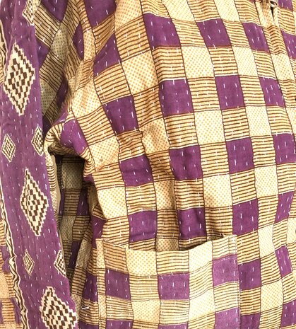 bomberjack vintage kantha 8- paars-maisgeel 