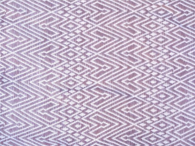 stofdetail sprei eenpersoons grafisch jaquard white/mauve-violet