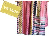 deken quilt vintage katoen - retrodessins multicolor patchwork