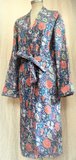 UITVERKOCHT-kimono quilted katoen -jeans blauw/koraal_
