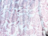 deken quilt eenpersoons reversible blockprint -framboos roze/rood_