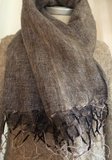 sjaal/omslagdoek mixed wool - brown/grey_