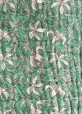 deken quilt tweepersoons reversible blockprint 11-emerald groen/l.grijs-wit_