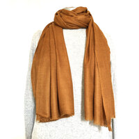  sjaal merino wol diamond weave 5- hazelnoot bruin