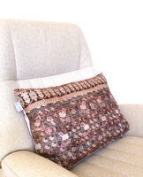 sierkussen vintage kantha silk 4- paars/roze