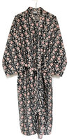 UITVERKOCHT- kimono/kamerjas hand blockprint 4- zwart/rood/indigo