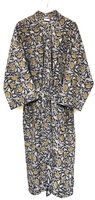 UITVERKOCHT-  kimono/kamerjas hand blockprint 2- beige/zwart/oker