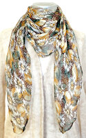 UITVERKOCHT- sjaal chiffon viscose met print 8- autumn flower