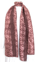 sjaal vintage gerecyclede ikat zijde 6- oud roze/bordeaux