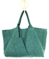  tas / shopper met etui 2- petrol groen