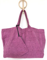  tas / shopper met etui 3- hard roze