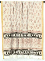 stranddoek/pareo gemêleerd etnic print 1- oker rand