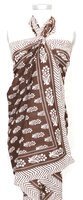 sjaal/pareo/sarong voilekatoen met print 2- bruin