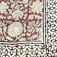  sjaal/pareo/sarong voilekatoen met hand-blockprint ethnic 8-d.rood/zwart
