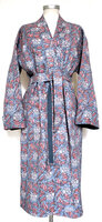 UITVERKOCHT- ochtendjas/kimono quilted katoen 20- rood-blauw