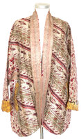  jacket reversible kantha oversized recycled silk 15- rood-groen-geel/bruin