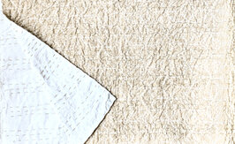 sprei new kantha 2 pers. handdoorgestikt powder beige